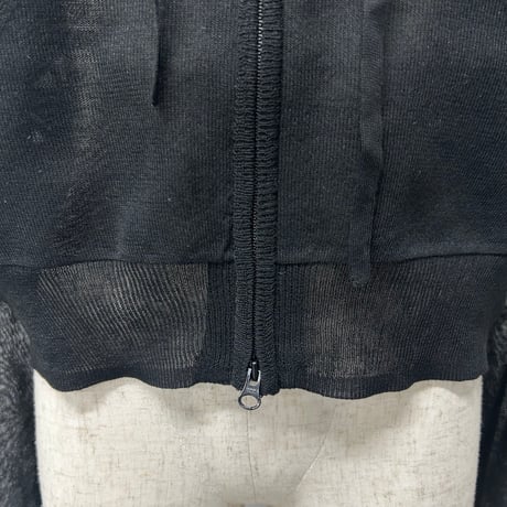 sheer ZIP hoodie