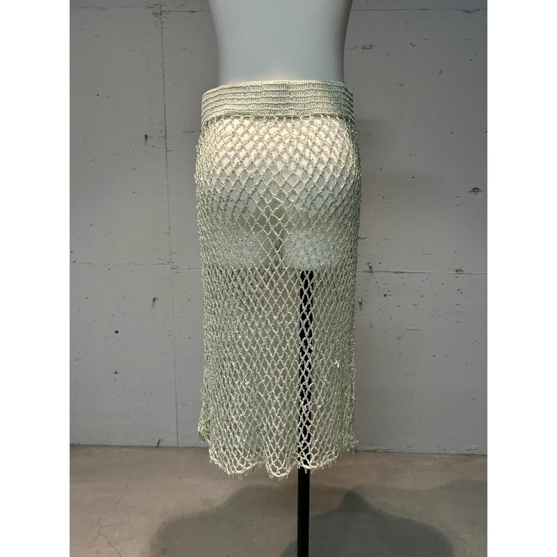 PROVOKE/mesh beads knit skirt スカート