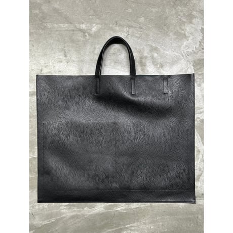 【blancle】S.LEATHER FLAT TOTE L(black)