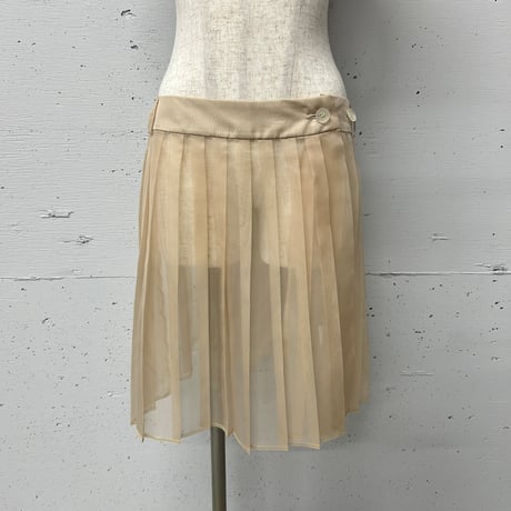 sheer pleats skirt