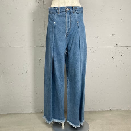 tuck wide denim(blue/38)