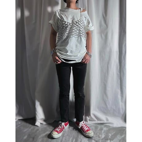 damage Tshirt(offwhite)