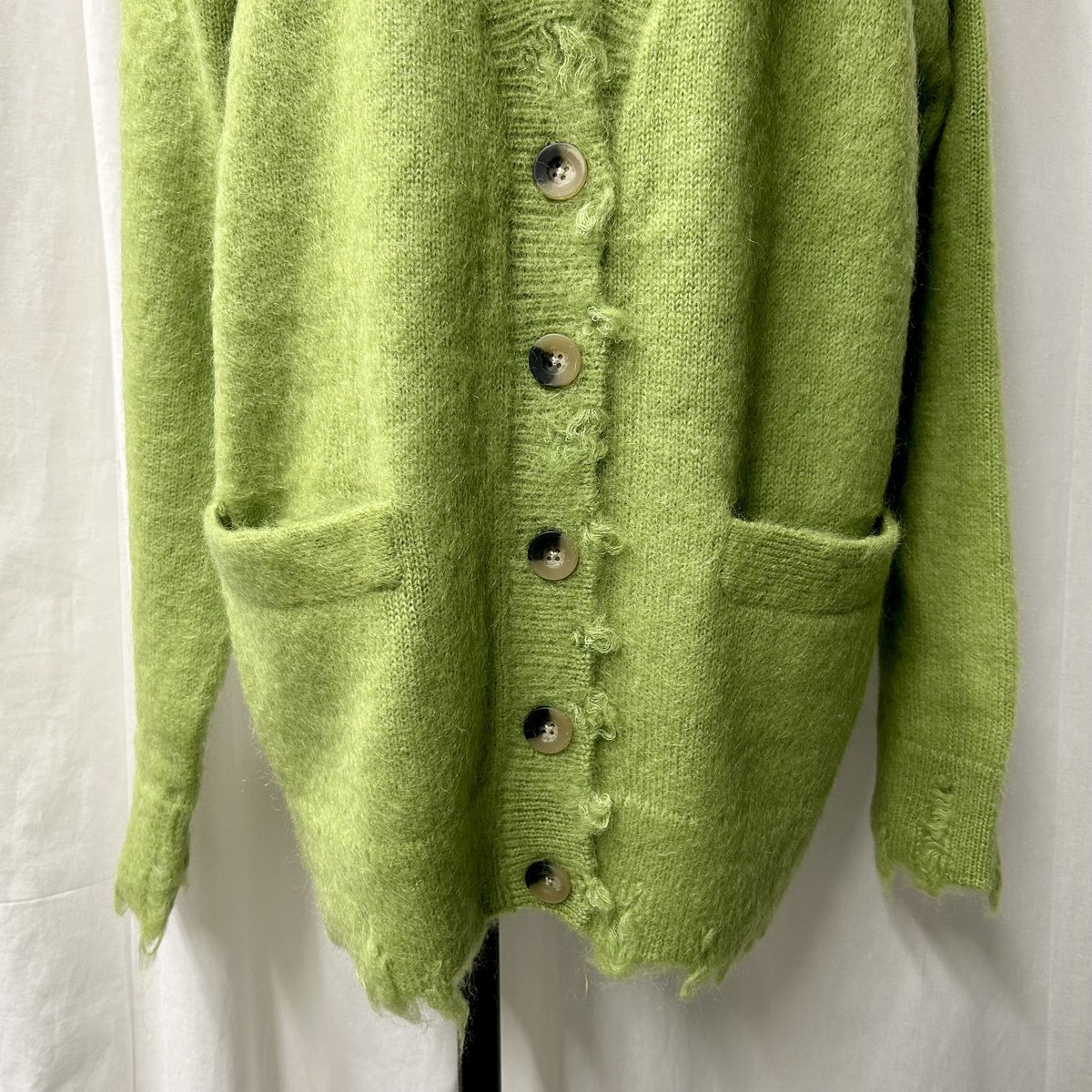 frayed VN cardigan(lightgreen) | PROVOKE design...