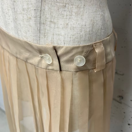 sheer pleats skirt