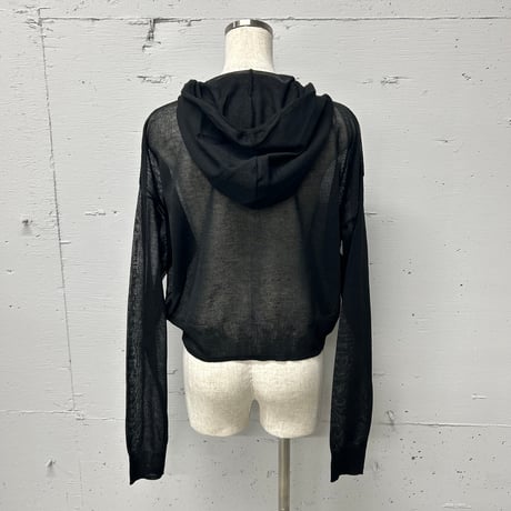 sheer ZIP hoodie