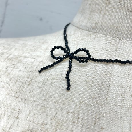 beads ribbon choker