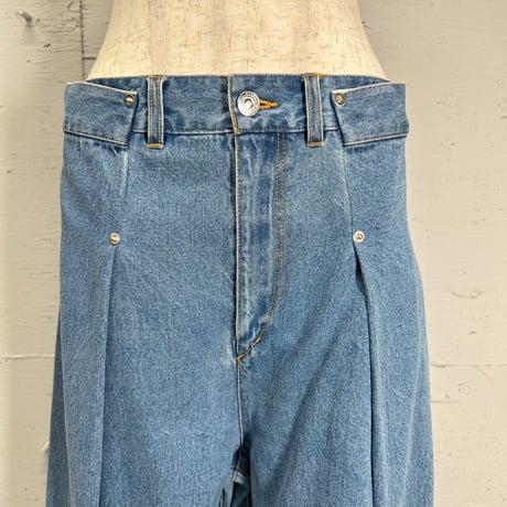 tuck wide denim(blue/36)