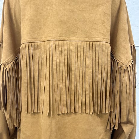 velor tuch fringe jacket