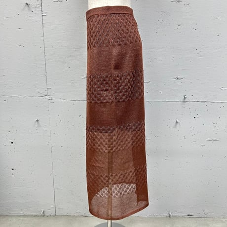 sheer knit skirt