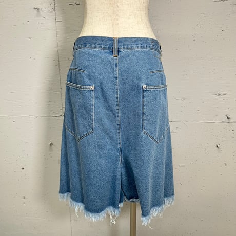loose denim culottes(blue)