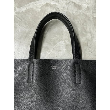 【blancle】S.LEATHER FLAT TOTE L(black)