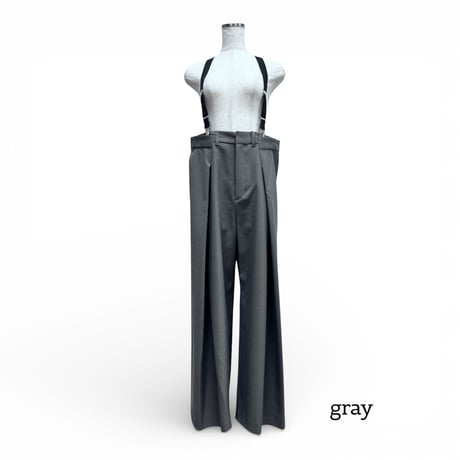 【PROVOKE】 suspenders tuck pants