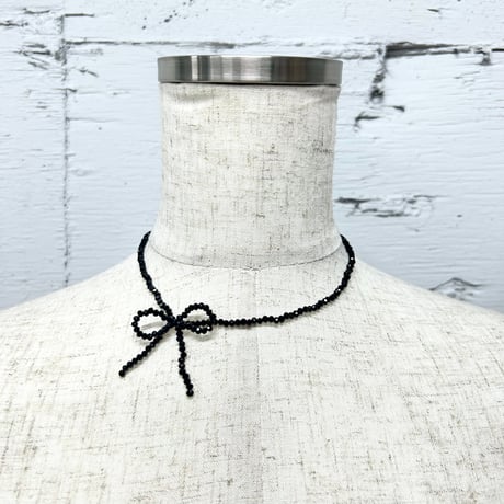 beads ribbon choker