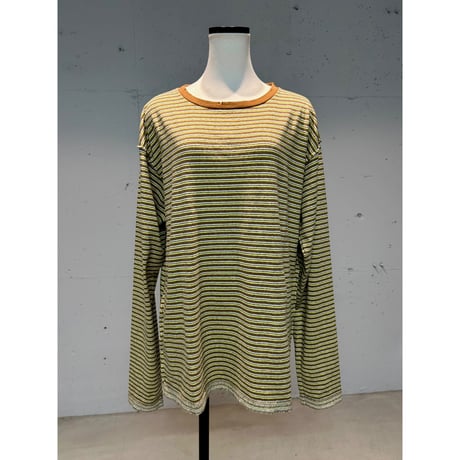 multi border L/S Tee(yellow)