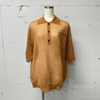 sheer knit Polo L