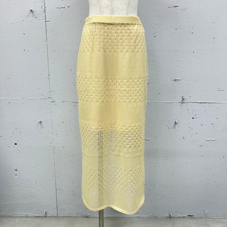 sheer knit skirt