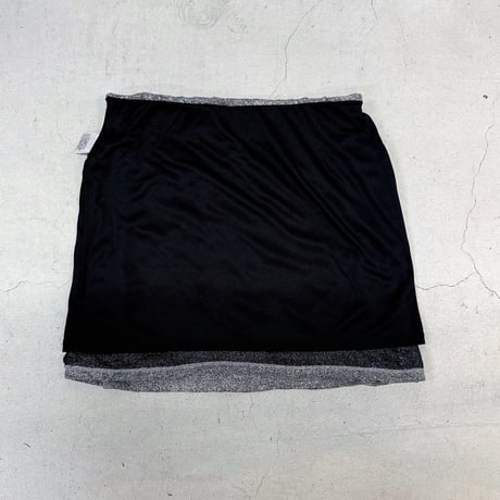 glitter mini skirt(silver)