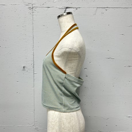velour halter neck cut&saw