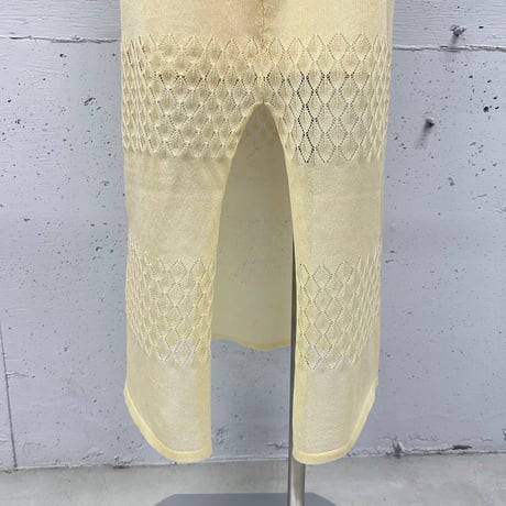 sheer knit skirt