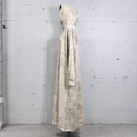 pigmented hoodie dress (beige）