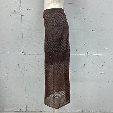 sheer knit skirt