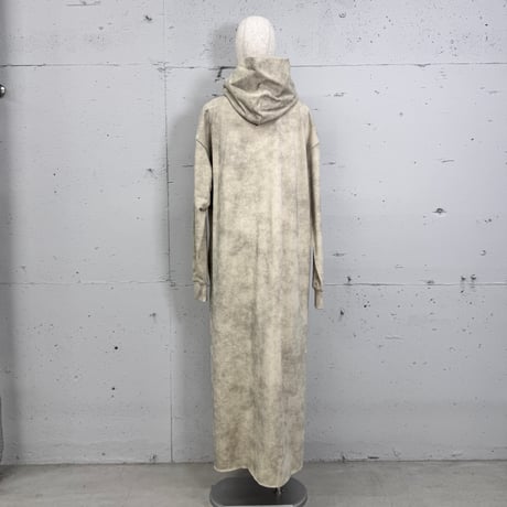 pigmented hoodie dress (beige）