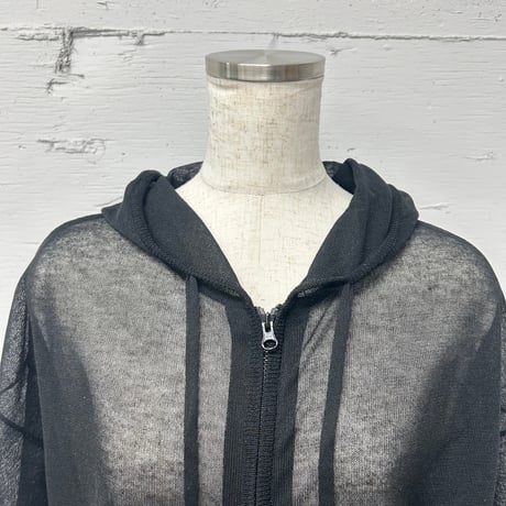 sheer ZIP hoodie