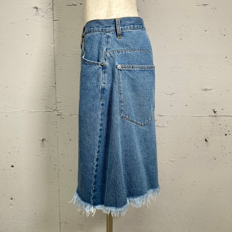 loose denim culottes(blue)