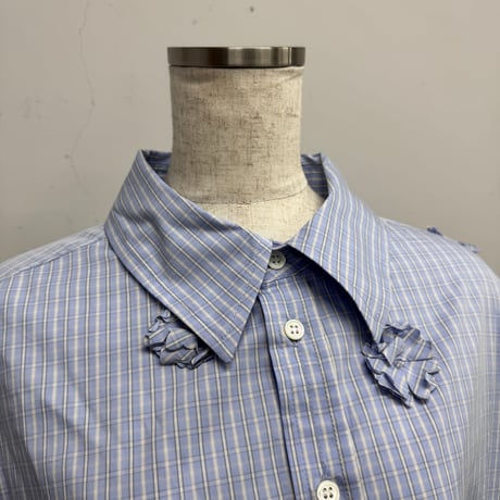 【PROVOKE】 flowerdot big shirt(check)