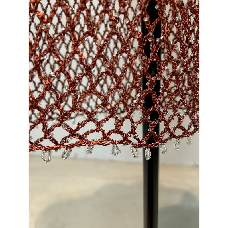 mesh beads knit skirt (terracotta) | PROVOKE de