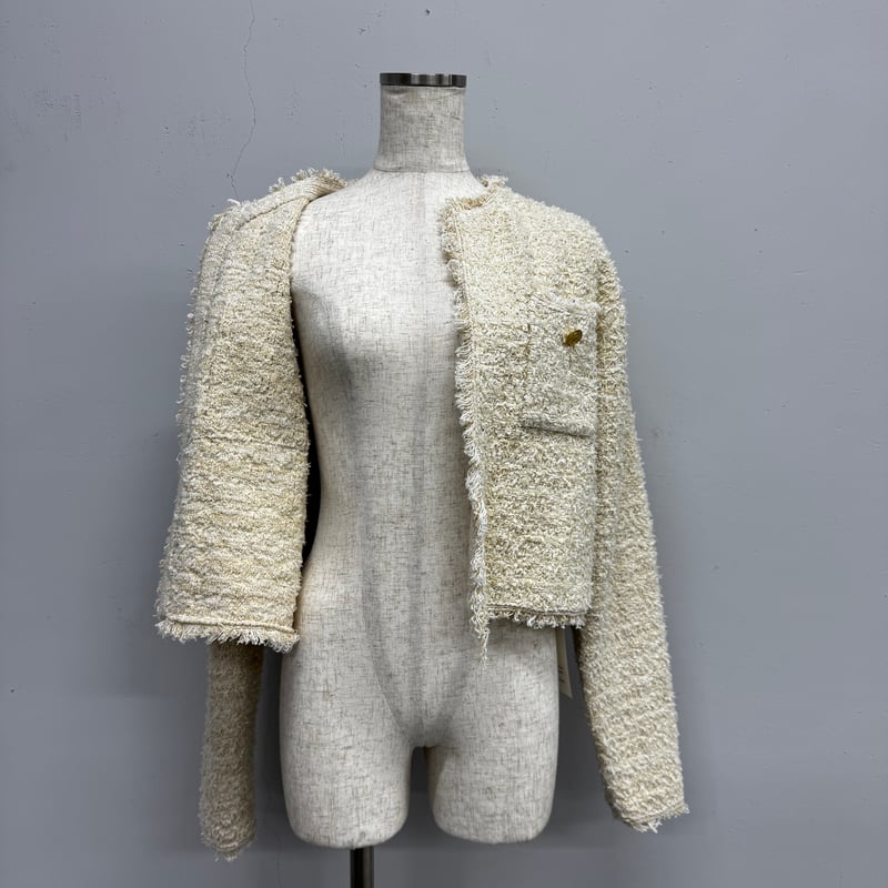 ジャケット・アウター ARCHIVE STANCE no_collar knit jacket ARCHIVE STANCE】no-collar knit jacket | STORE b