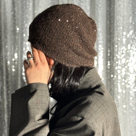 sequins knit beanie