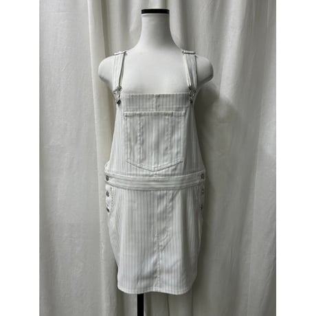 【special price】　pinstripe jumper skirt(offwhite)