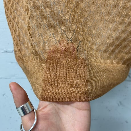 sheer knit Polo L