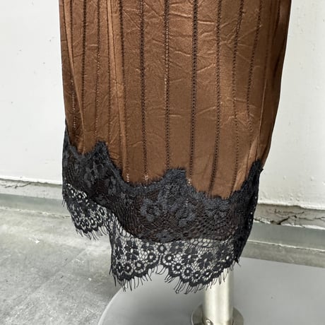 【ARCHIVE STANCE】satin stripe easy pants