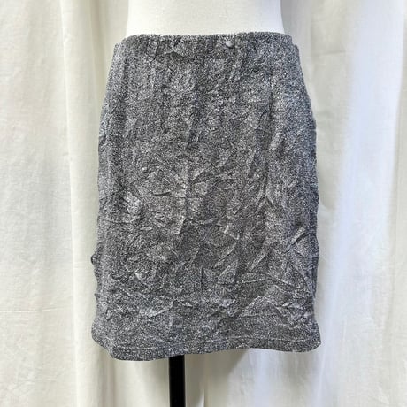 glitter mini skirt(silver)