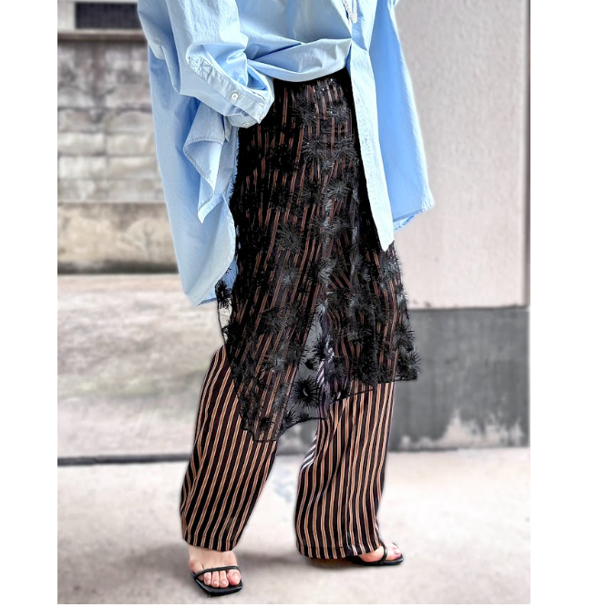 BELPER 2023AW ゴブラン織Flower skirt（LUGGAGE LABEL）