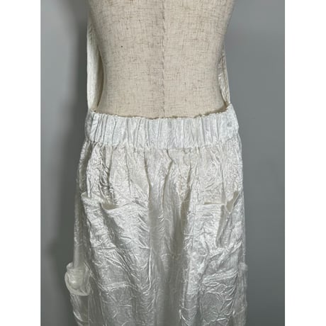【special price】　apron satin dress(white)