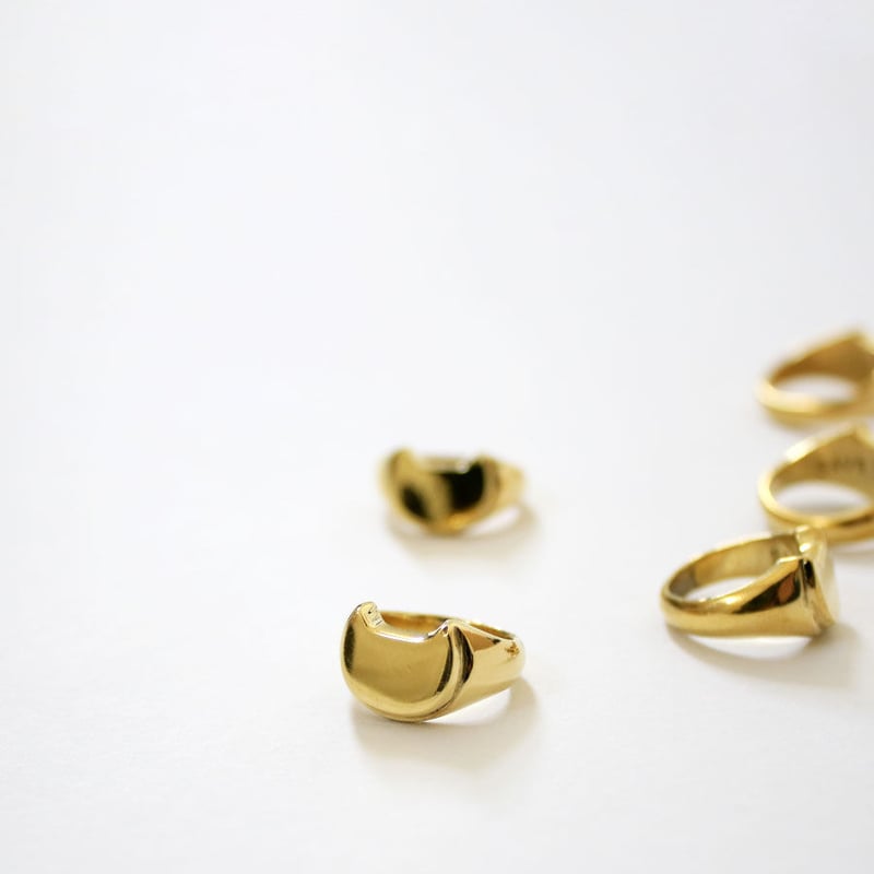 【CHALLENGER】真鍮調 ☆チャレンジャー シグネットリング 真鍮 czジプシーセットシグネットリング | iichi 日々の暮らしを