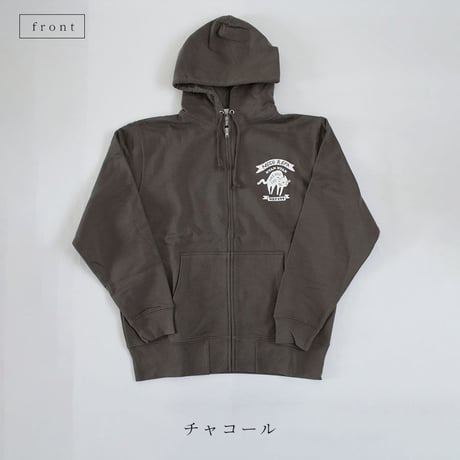 NECOREPA　びびり猫　ジップパーカー