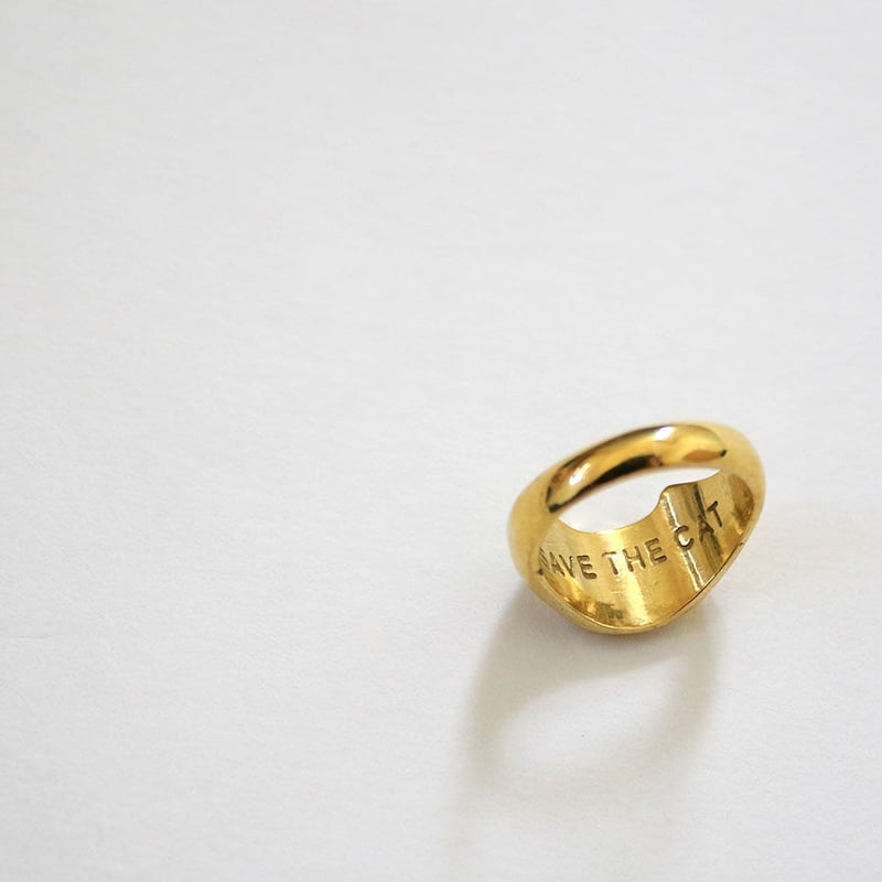 CAT SIGNET RING 真鍮キャットシグネットリング | NECOREPA STORE