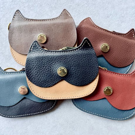 CAT FACE SMALL PURSE　マルチA～J【kura】世界でたった１つ「Only one product in the world」