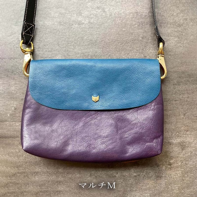 新品】天然羊革 ショルダーバッグラベンダー色