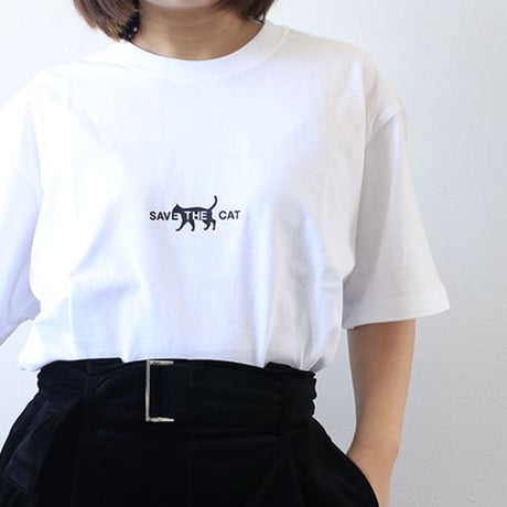 SAVE THE CAT シルエットTシャツ