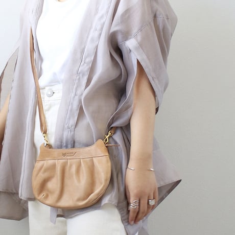 CAT FACE GATHER POCHETTE   SMALL