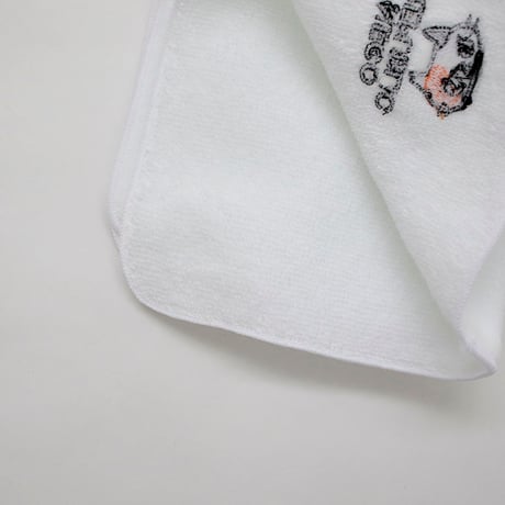 三毛ねこ刺繍　今治タオルハンカチ