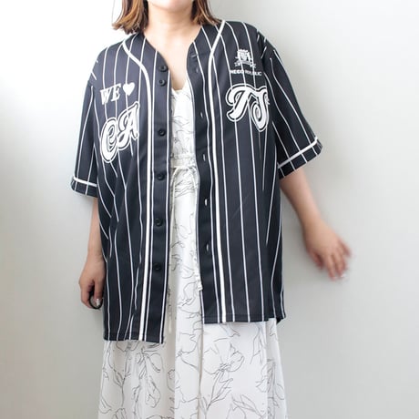 ネコリパベースボールユニフォームシャツ