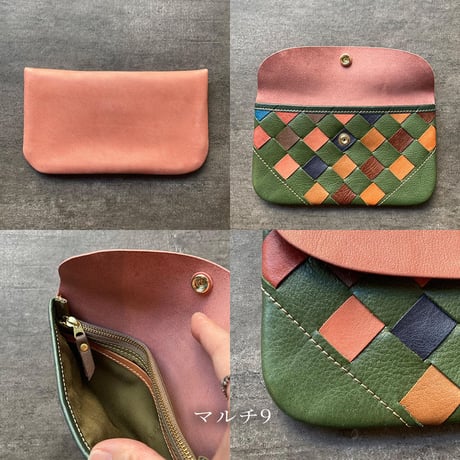 NECOREPA MESH WALLET レザーメッシュウォレット　マルチ6～10【kura】世界でたった１つ「Only one product in the world」