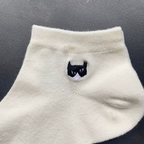 NECOREPA　刺繍ソックス　アンクル