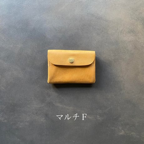 ネコリパワンレザーミニウォレット　丸ネコボタン　マルチF～I【kura】世界でたった１つ「Only one product in the world」